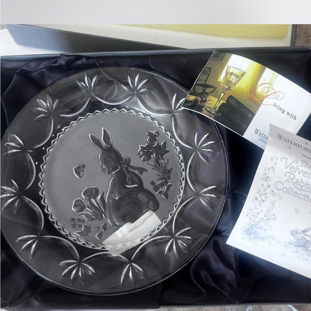 Vintage brand new Waterford Crystal Velveteen rabbit plate